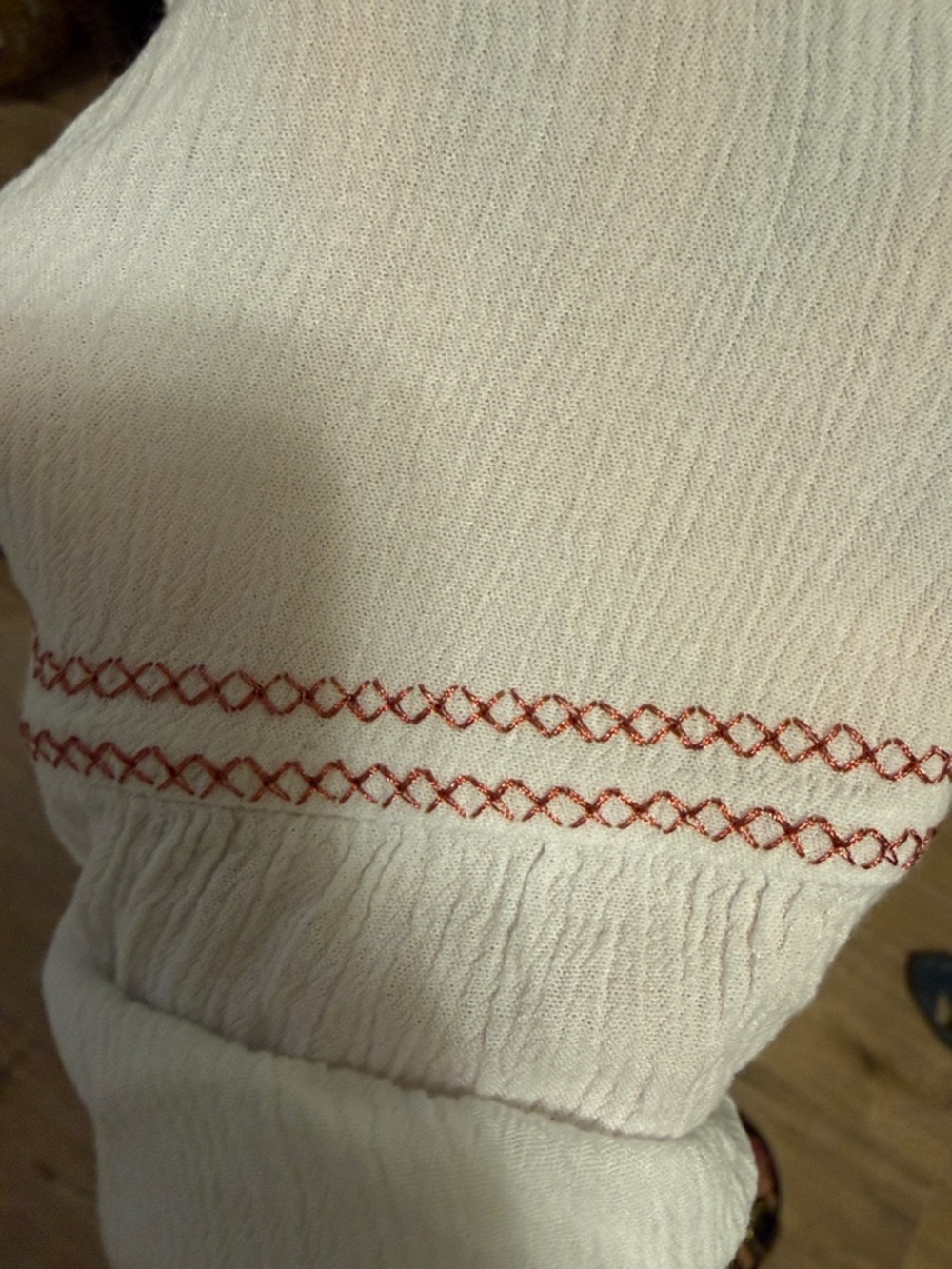 Maurices Cream Maxi Dress with Red Embroidery - Picture 7 of 9
